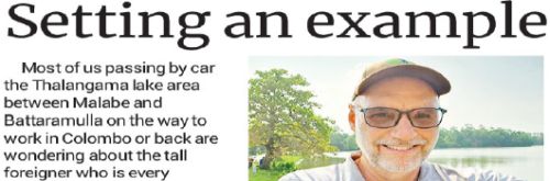 Setting an example. He is Pay Drechsel.